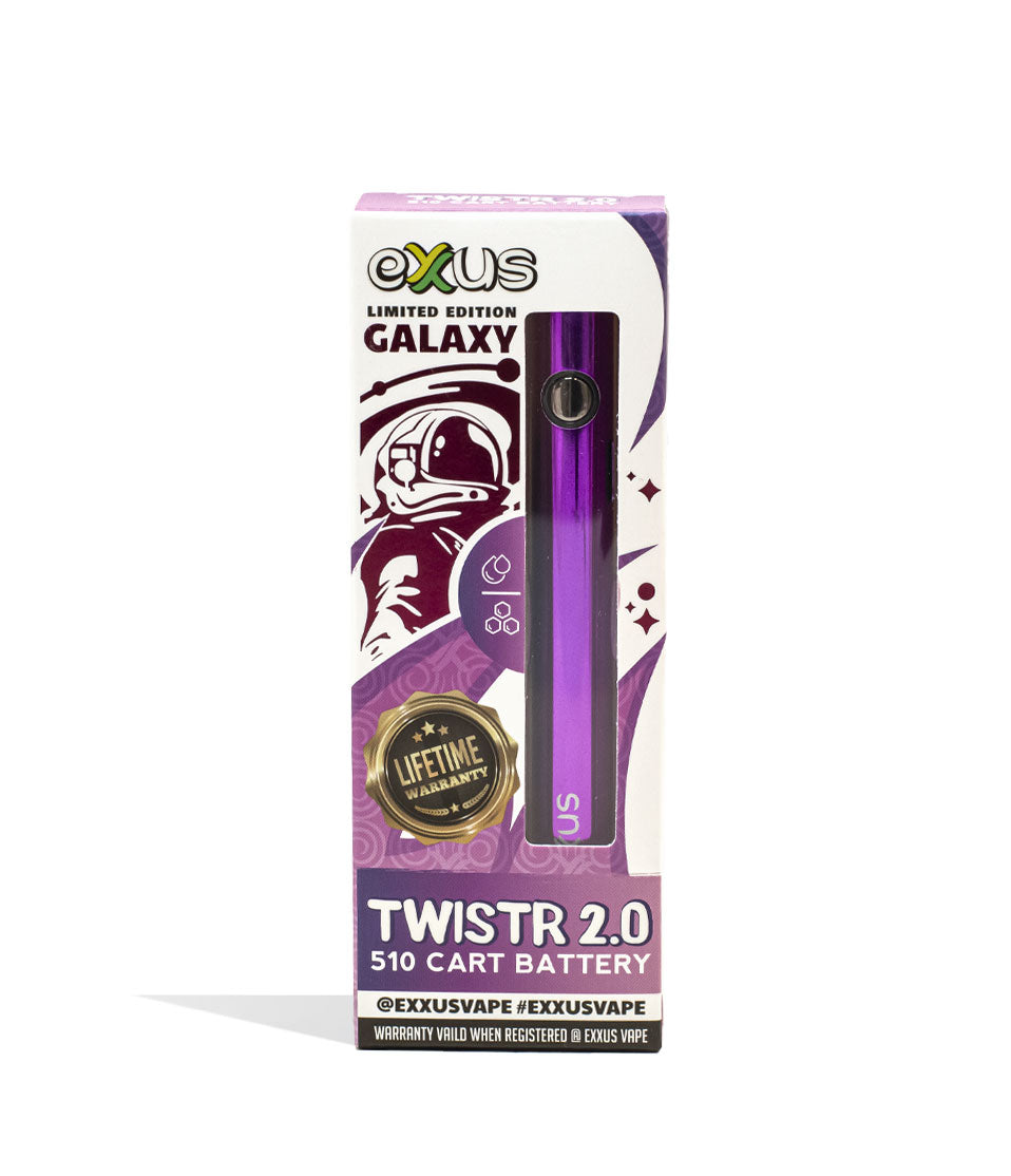 Galaxy Exxus Vape Twistr 2.0 Cartridge Vaporizer 12pk Packaging Single  Front View on White Background