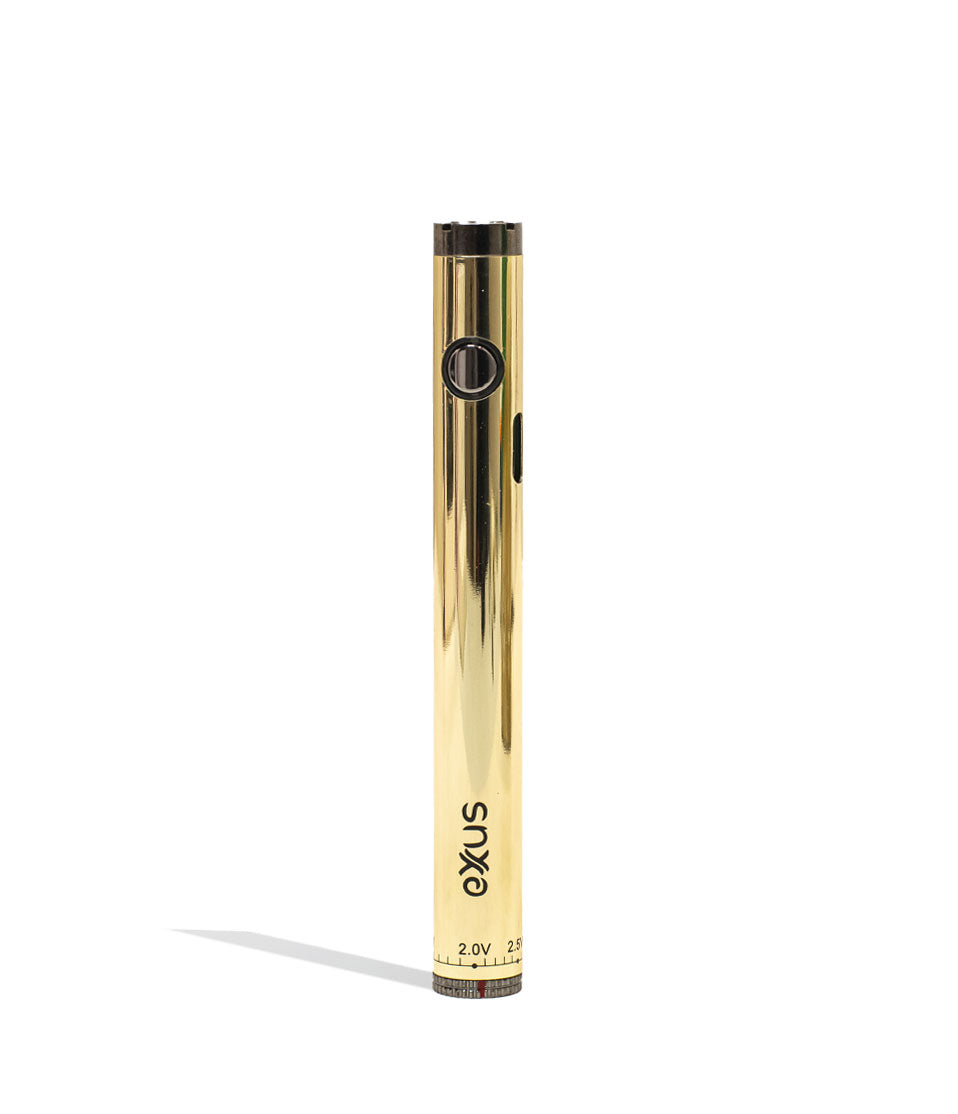 Gold Exxus Vape Twistr 2.0 Cartridge Vaporizer Front View on White Background