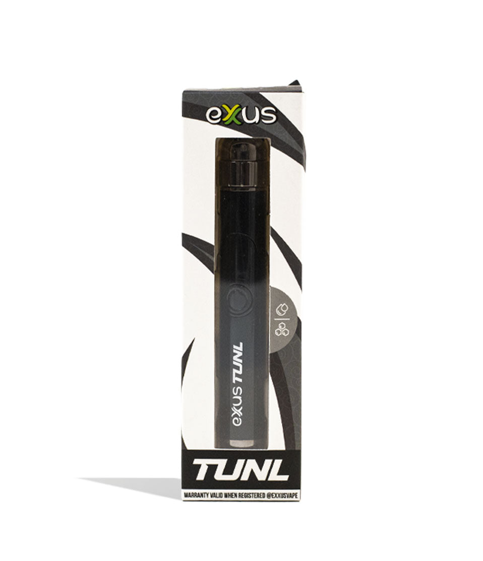 Black Exxus Vape TUNL Cartridge Vaporizer 12pk Packaging Front View on White Background