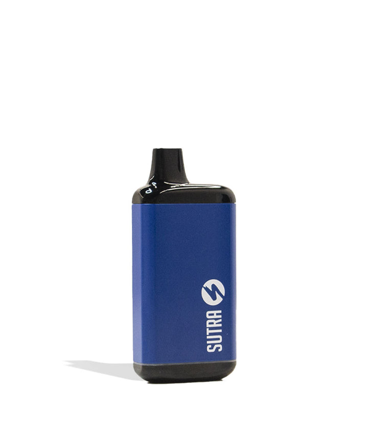 Blue side view Sutra Vape SILO Pro Auto Draw Cartridge Vaporizer on white background