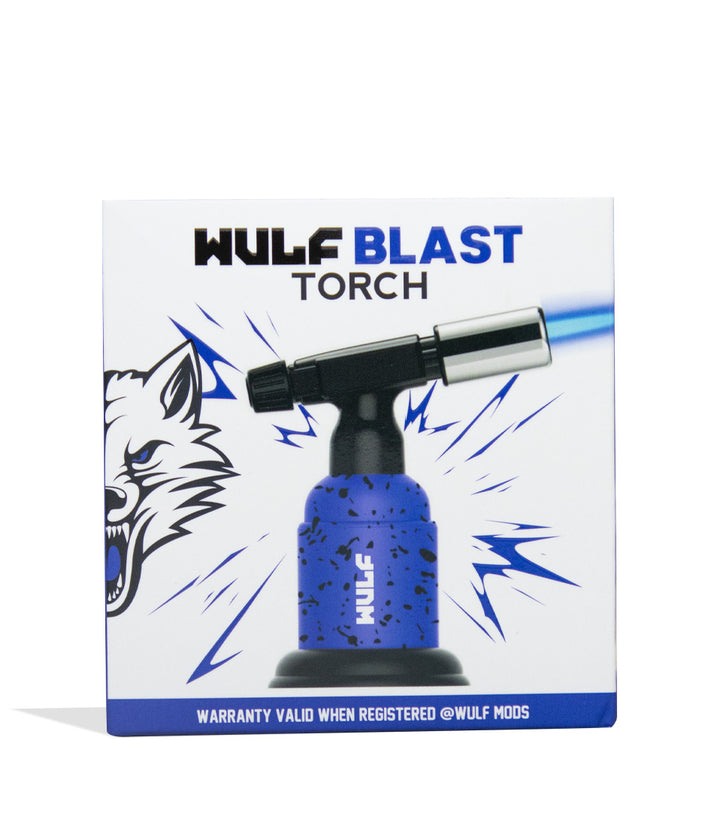 Purple Black Spatter Wulf Mods Blast Butane Torch packaging on white background