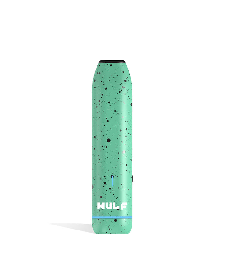 Teal Black Spatter Wulf Mods LX Slim Portable Dry Herb Vaporizer on white background