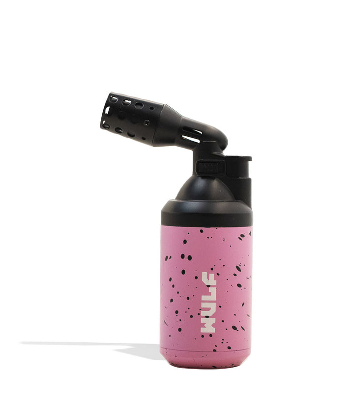 Pink Black Spatter Wulf Mods Roar Butane Torch 9pk Front View on White Background