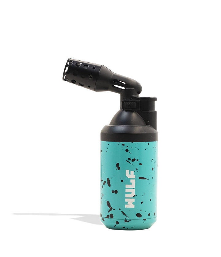 Teal Black Spatter Wulf Mods Roar Butane Torch 9pk Front View on White Background