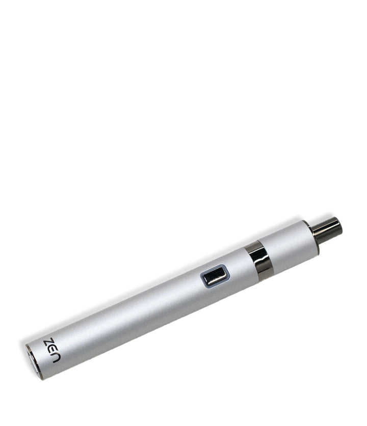 Silver Yocan Zen Wax Vaporizer Above View on White Background