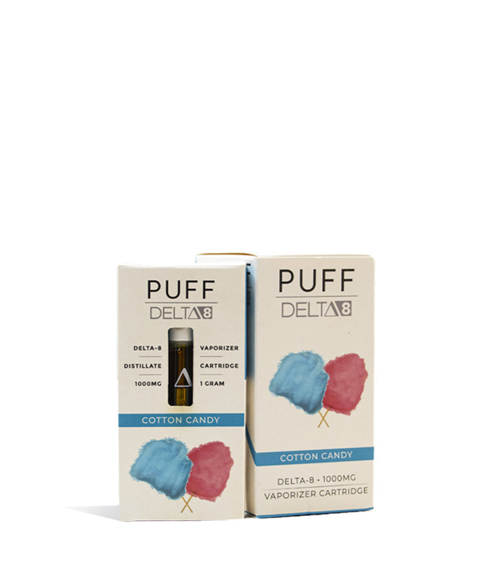 Cotton Candy Puff D8 1000mg CBD Cartridge 5pk on white background