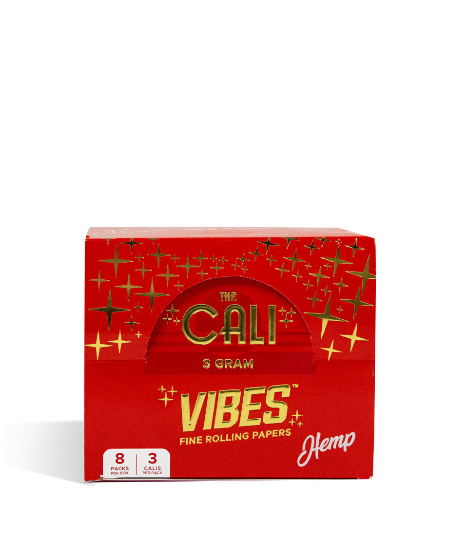 Hemp 3 Gram Vibes The Cali Pre Rolled Cone Display 8 3pks per Display on white studio background