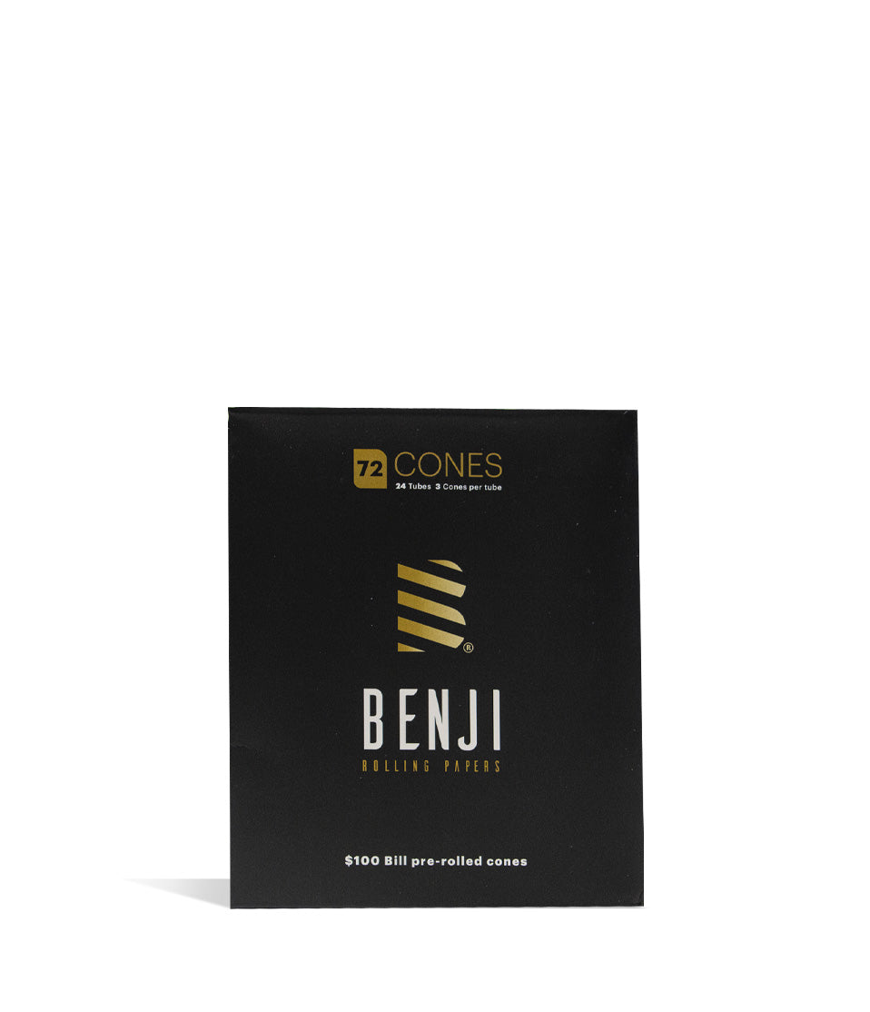 Benji OG $100 Bill Pre Rolled Cones 24pk Display box on white background