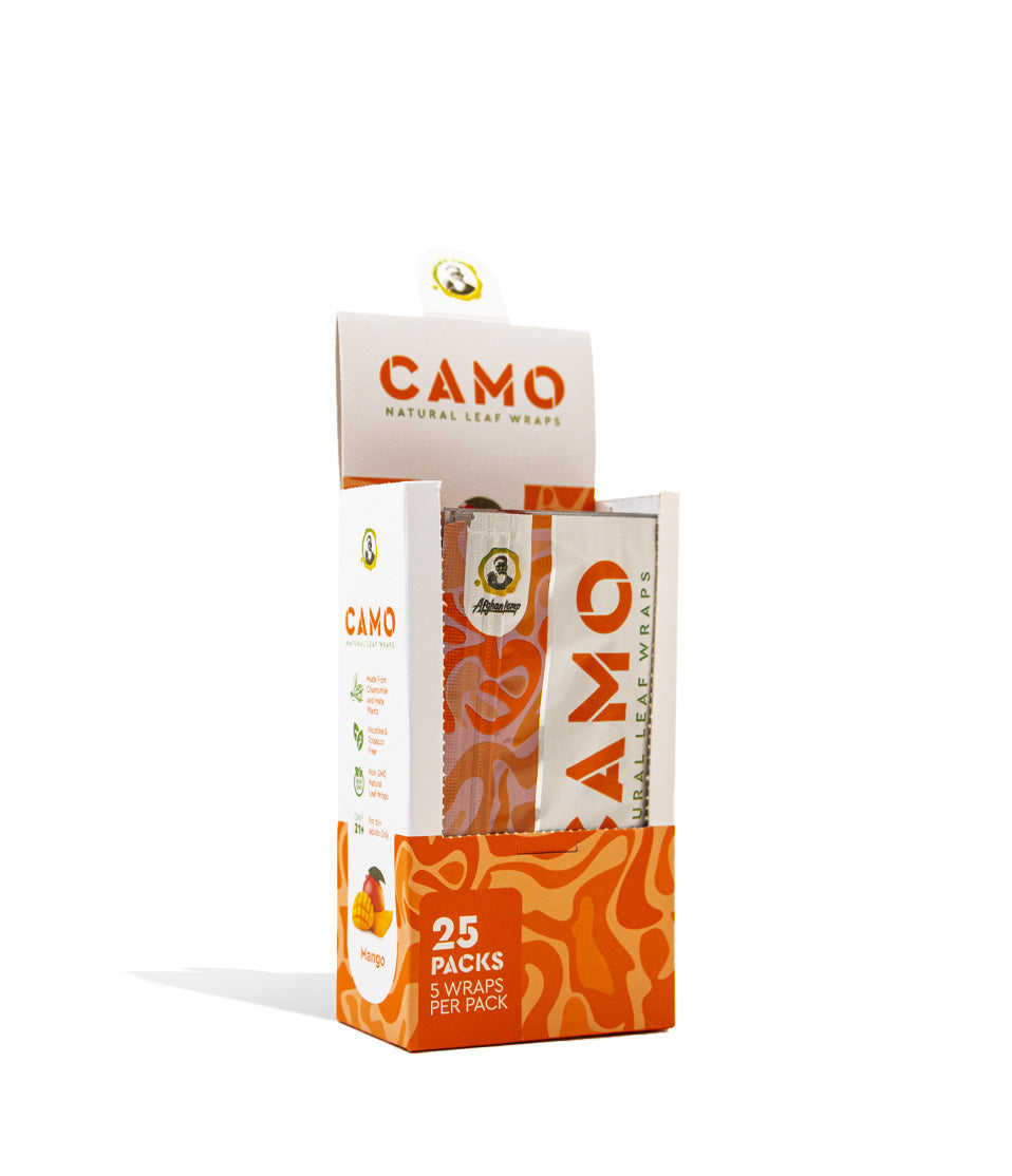 Mango Camo Natural Leaf Chamomile Wrap 25pk on white studio background