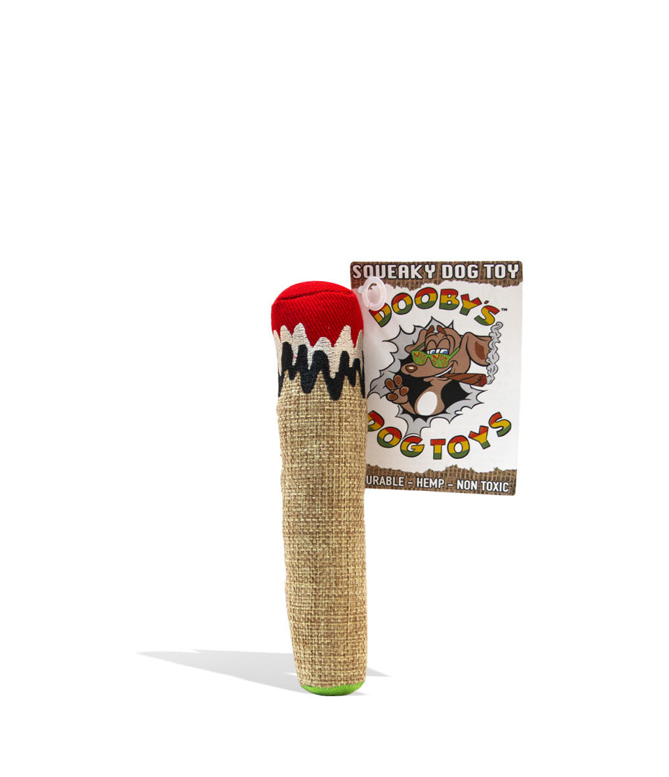 Doobys Dog Toys Small Hemp Joint Dog Toy Front View on white background