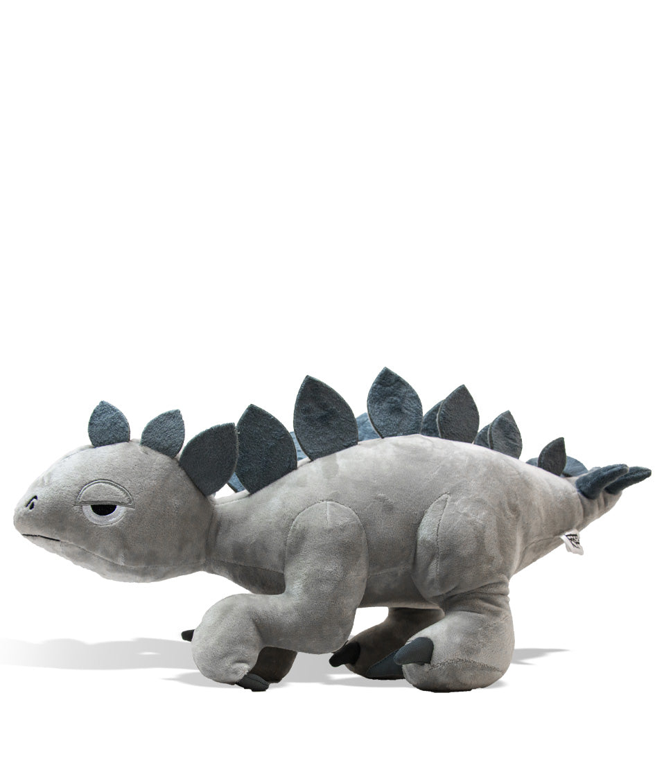 Elbo Glass Grey Steggo Plush Figure side view on white background