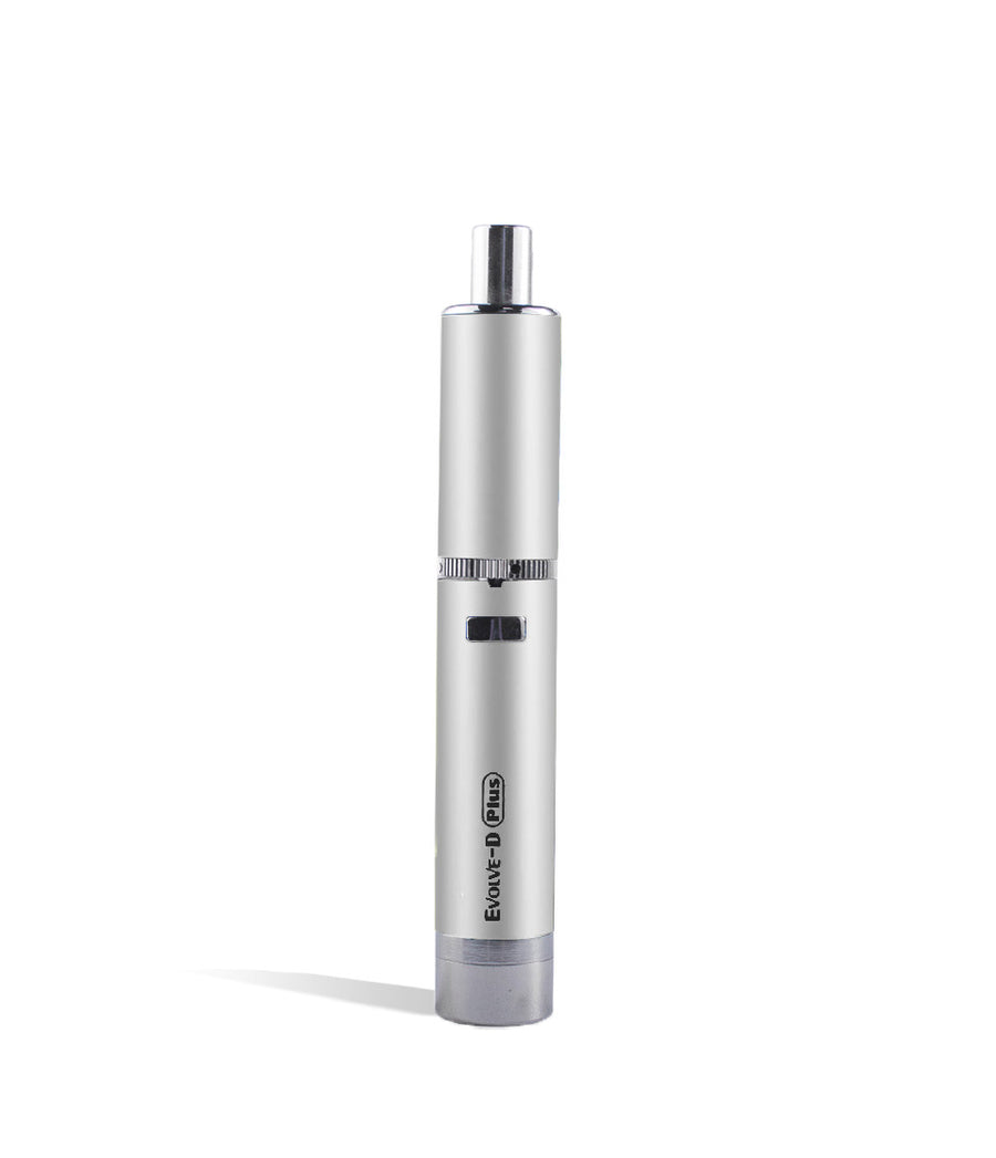 Silver Yocan Evolve D Plus Dry Herb Vaporizer on white studio background