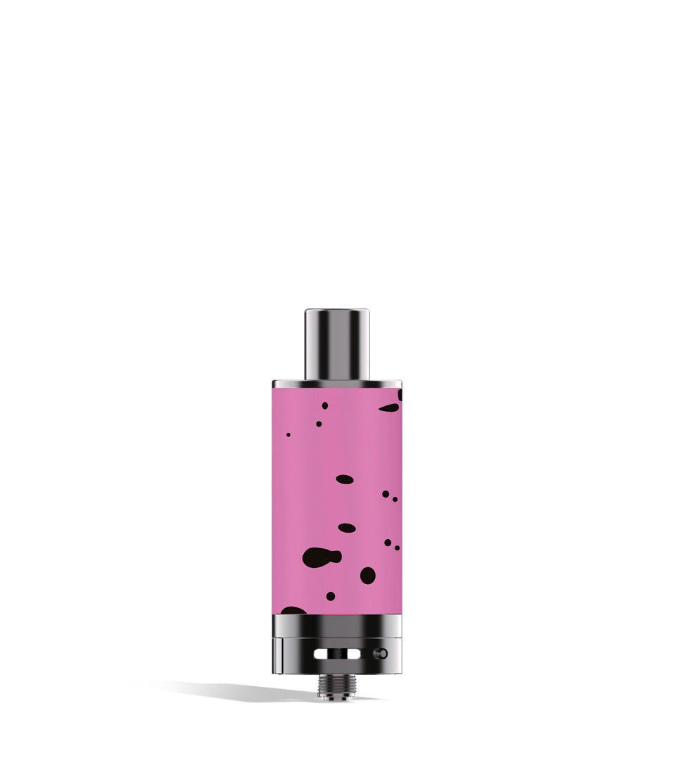 Pink Black Spatter Wulf Mods Evolve Plus XL Duo Dry Atomizer on white background