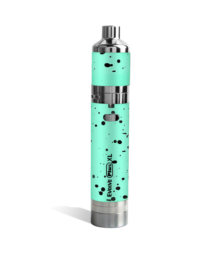 Teal Black Spatter Wulf Mods Evolve Plus XL Concentrate Vaporizer on white background