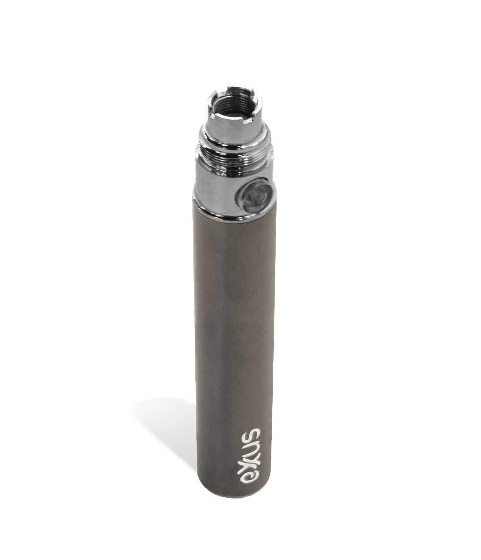 Gunmetal above view Exxus Vape 900 Cartridge Vaporizer on white studio background