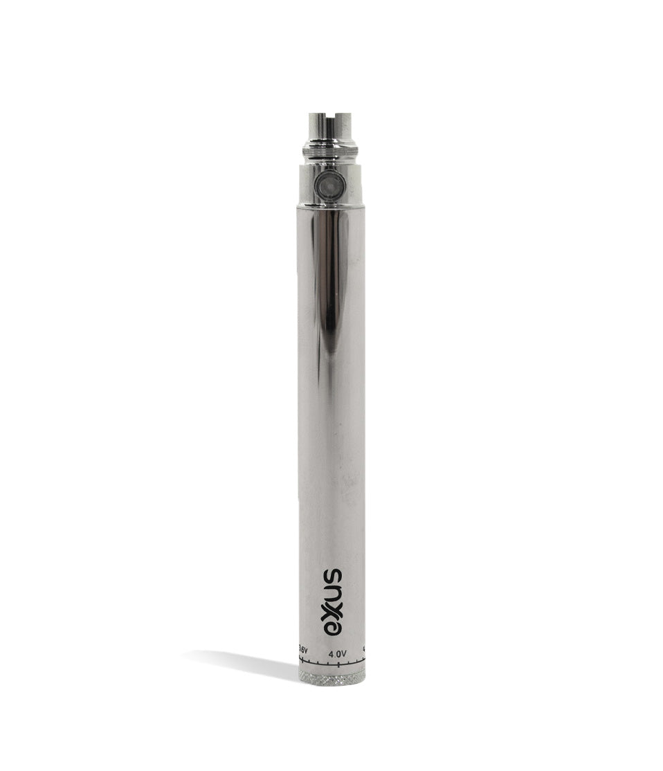 Silver front Exxus Vape 1100 Cartridge Vaporizer on white background