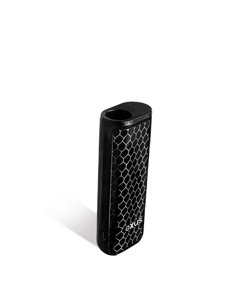 Black Cobra above view Exxus Vape MiNovo Cartridge Vaporizer on white studio background