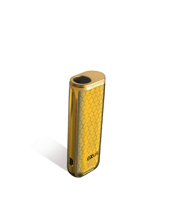 Gold Cobra above view Exxus Vape MiNovo Cartridge Vaporizer on white studio background