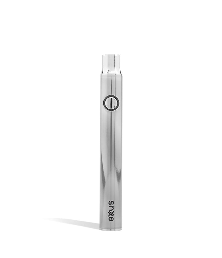 Silver front front Exxus Vape Plus VV Cartridge Vaporizer on white background