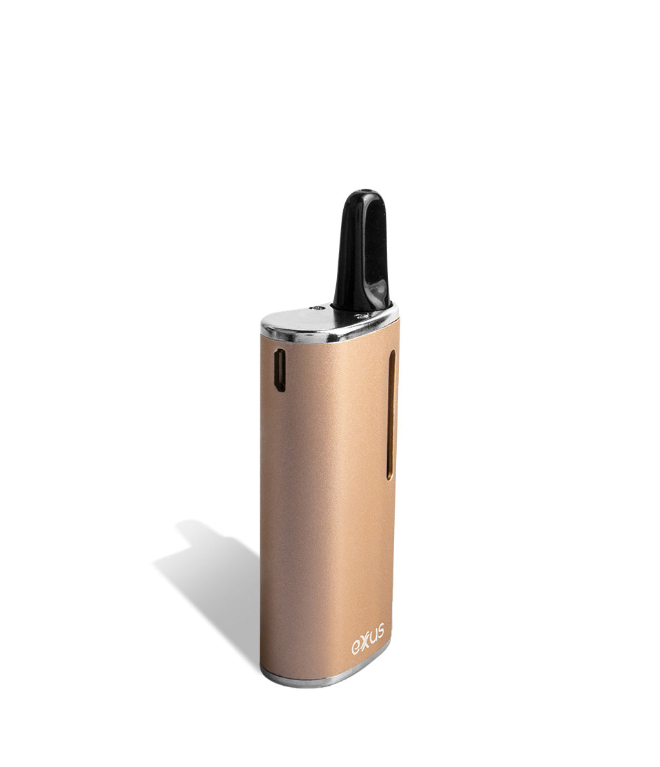 Gold Exxus Vape Snap Cartridge Vaporizer on white background