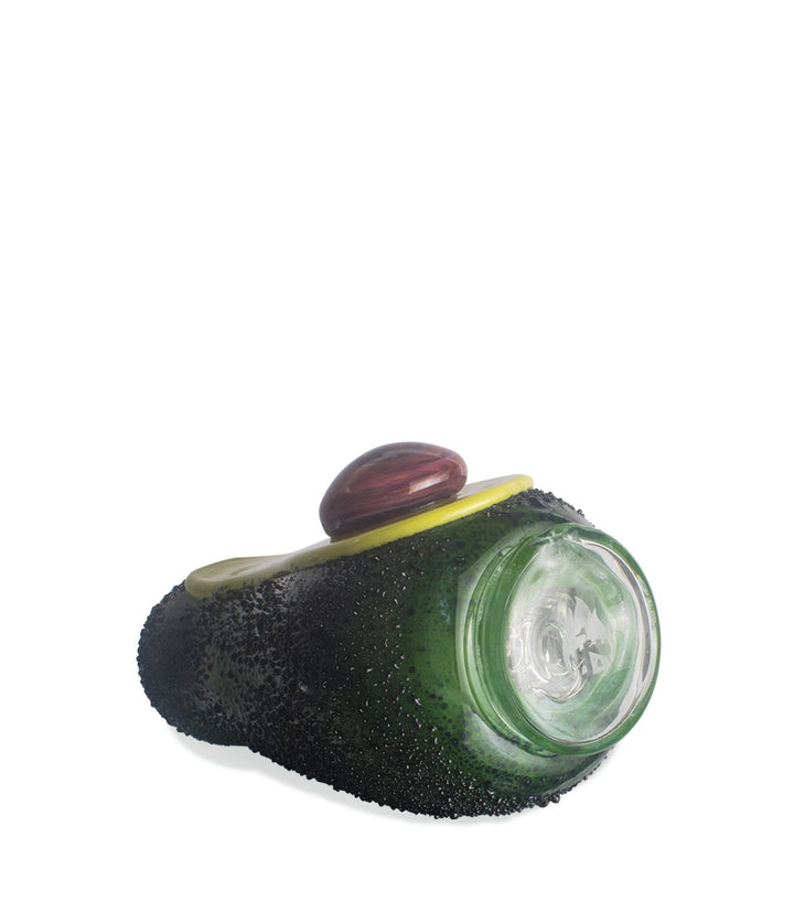 Avocado Glass bottom Empire Glassworks Puffco Peak Glass Attachment on white background