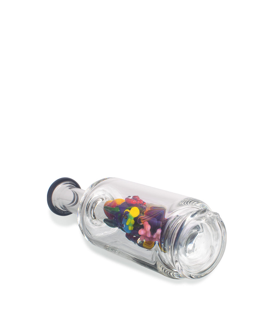 Save the Seas Glass bottom Empire Glassworks Puffco Peak Glass Attachment on white background