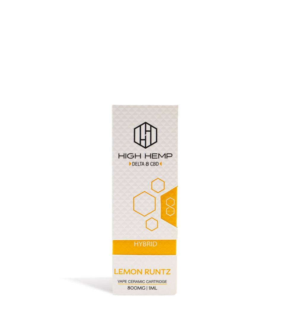 Lemon Runtz High Hemp 800mg D8 CBD Cartridge on white background