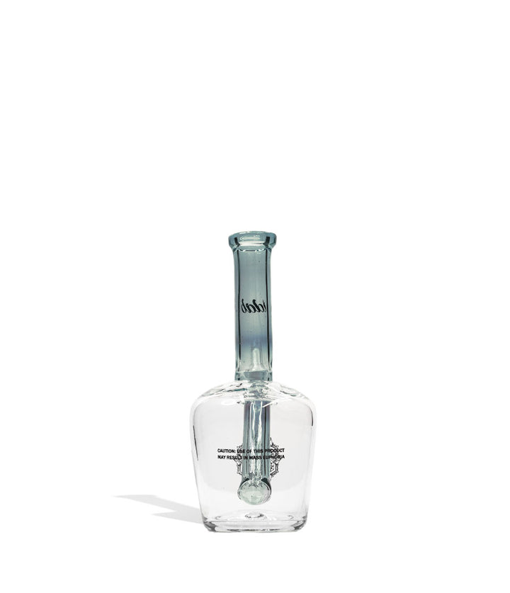 Tiffany Blue iDab Small 10mm Worked Henny Bottle Water Pipe Back View on White Background