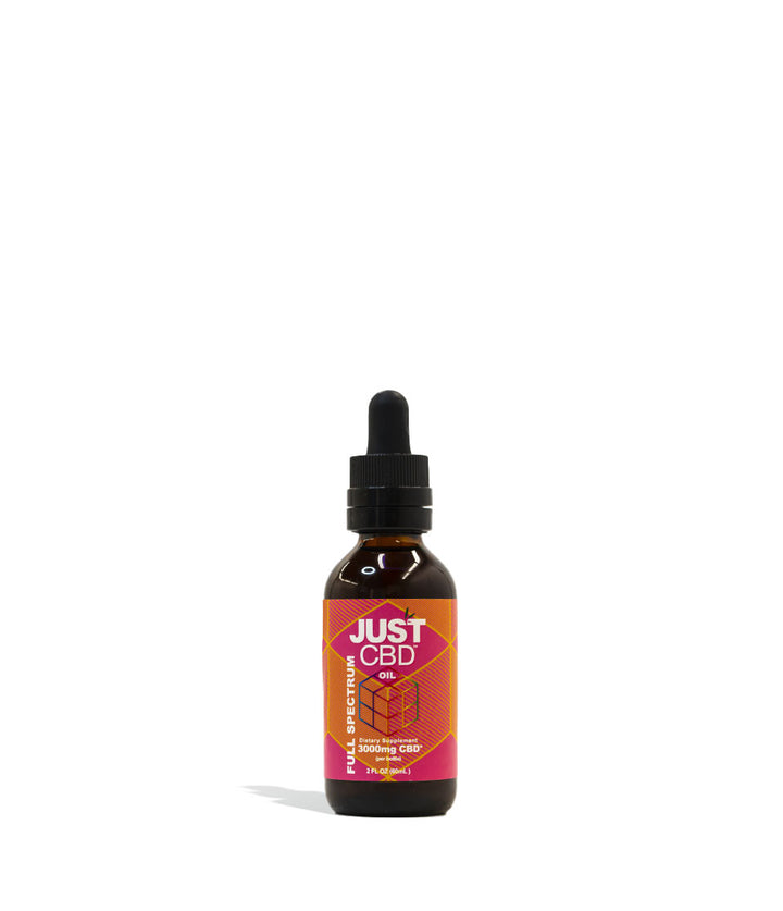 3000mg Bottle Just CBD Full Spectrum Oil Tincture on white studio background