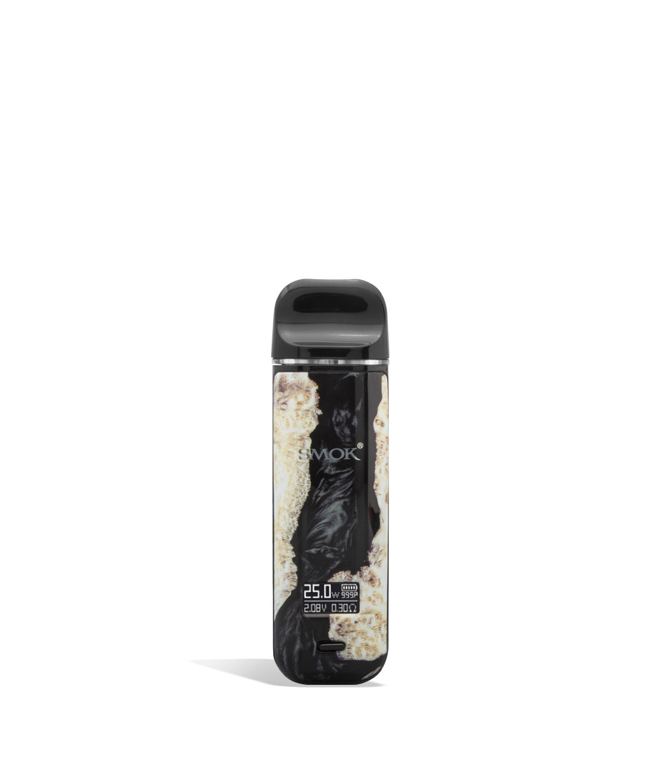 Black Stabilizing Wood front SMOK NOVO X 25w Pod System on white background