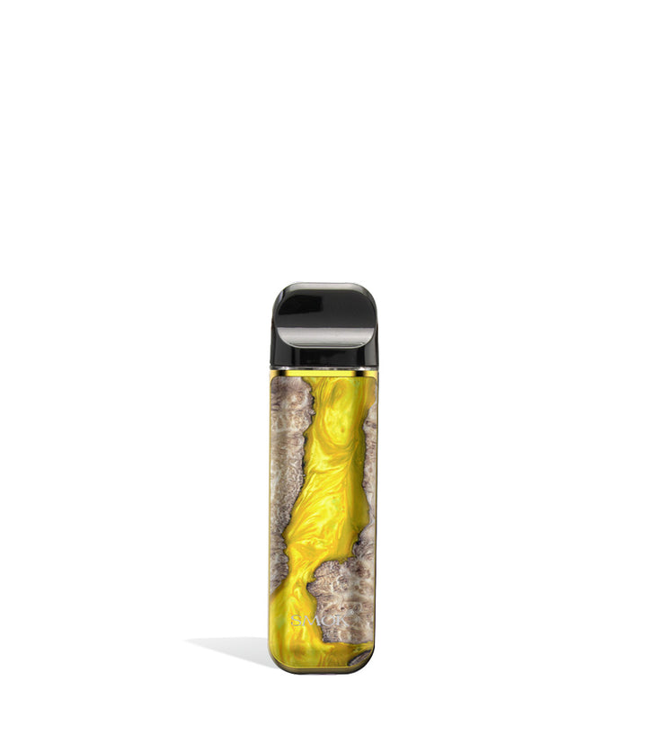 Yellow Stabilizing Wood front view SMOK NOVO 2 Ultra Portable Pod System Vaporizer on white studio background