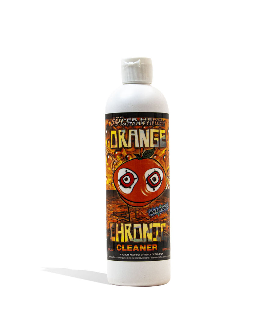 Orange Chronic 12oz Glass Cleaner 12pk Front View on White Background