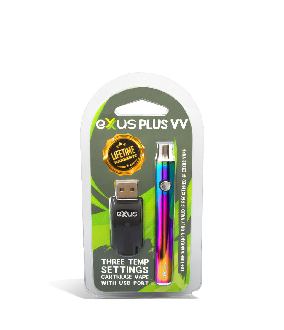 Full Color single pack Exxus Vape Plus VV Cartridge Vaporizer 12pk on white background