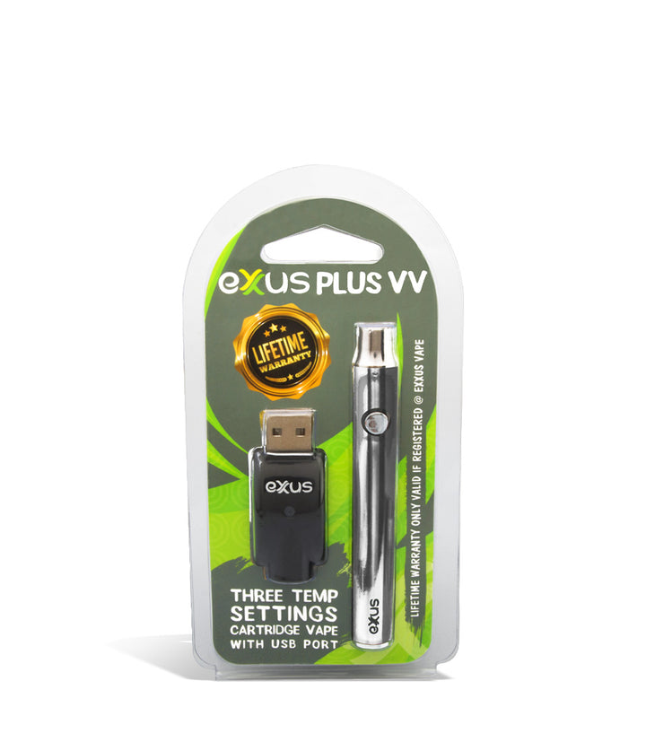 Silver single pack Exxus Vape Plus VV Cartridge Vaporizer 12pk on white background