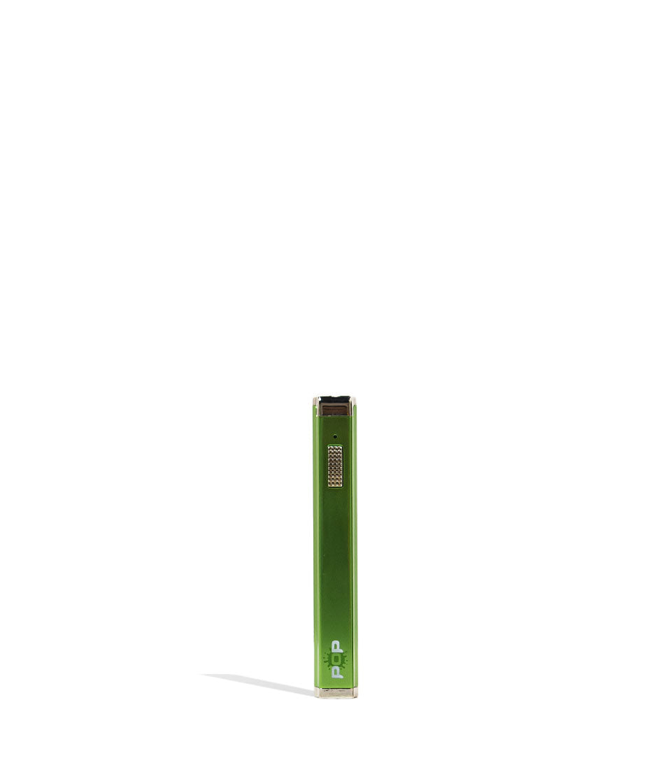 Green POP Gear 500mah Cartridge Vaporizer 10pk Front View on White Background