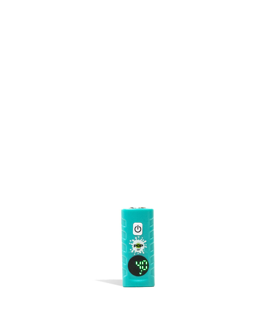 Teal POP Hit Gear 500mah VV Cartridge Vaporizer 12pk Front View on White Background