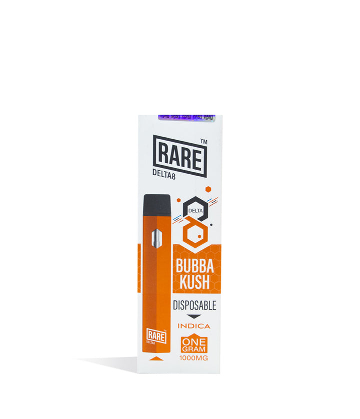 Bubba Kush Rare Bar 1g D8 Disposable on white background