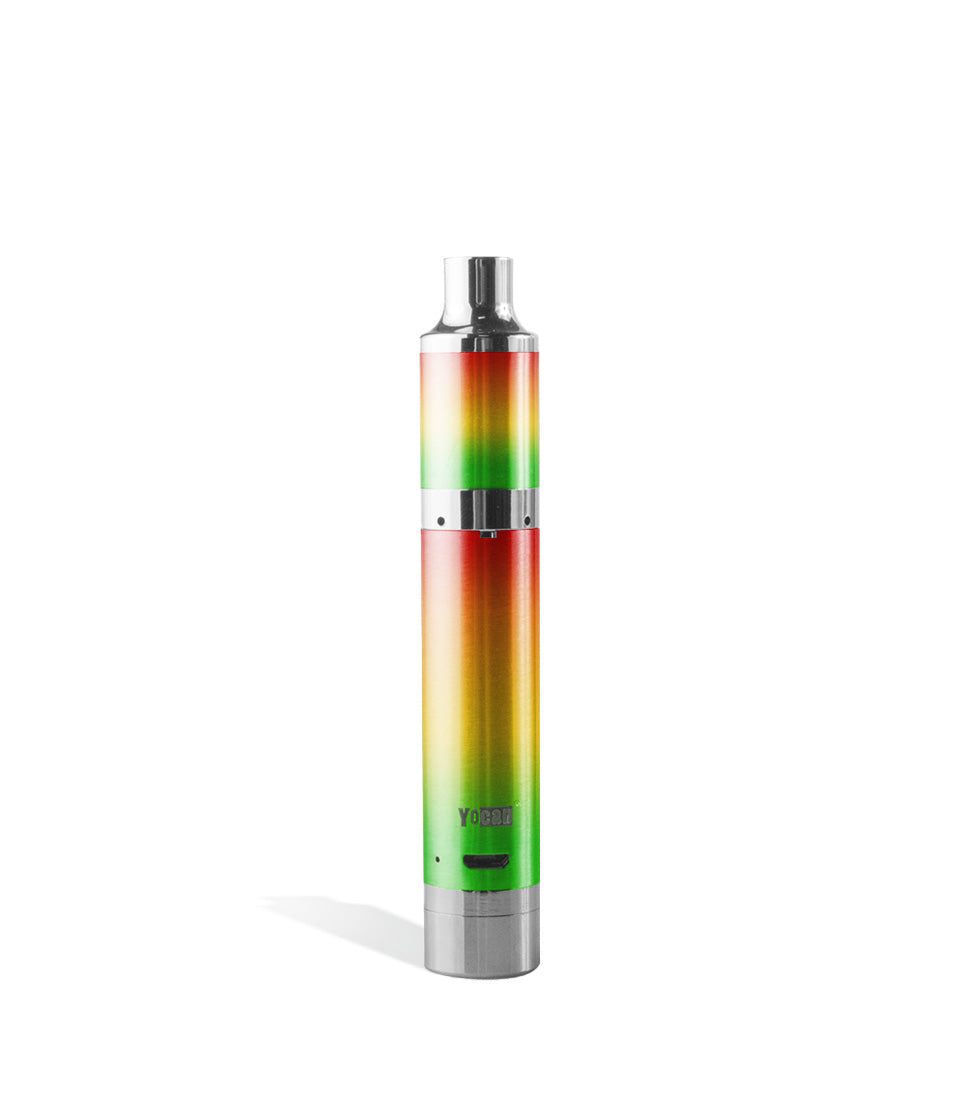 Rasta Yocan Magneto Concentrate Vaporizer on white studio background 