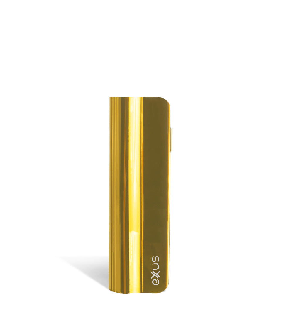 Gold side Exxus Vape Snap VV Cartridge Vaporizer on white studio background