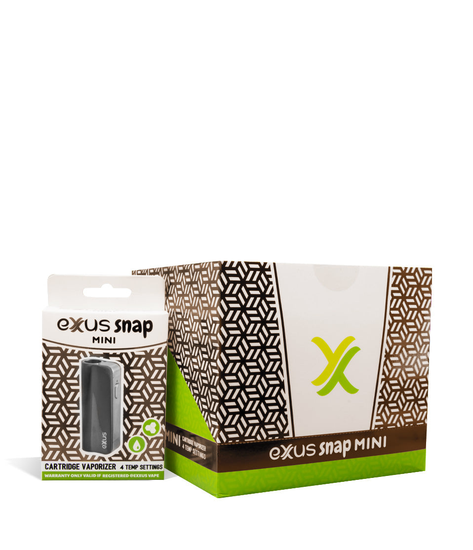 Gunmetal w/single pack  Exxus Vape Snap VV Mini Concentrate Vaporizer 12pk on white background