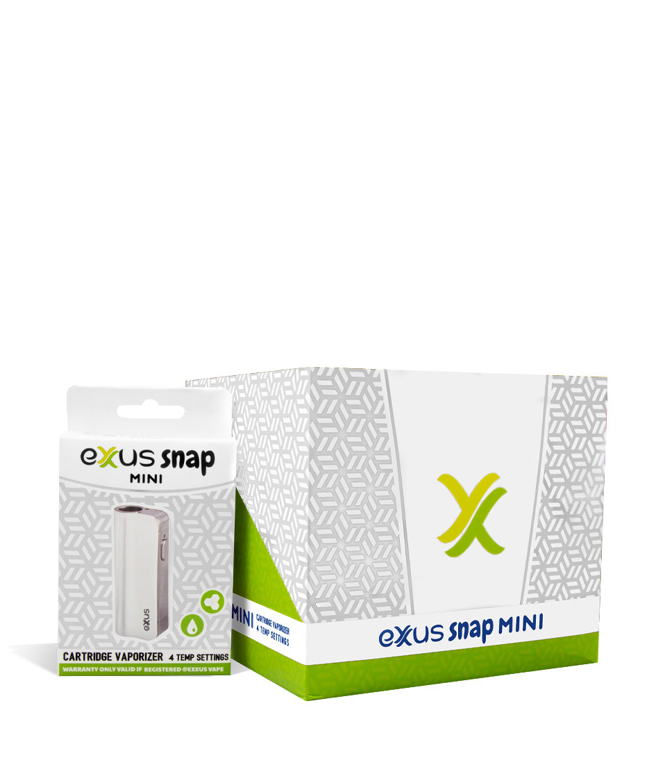 Pearl w/single pack Exxus Vape Snap VV Mini Concentrate Vaporizer 12pk on white background