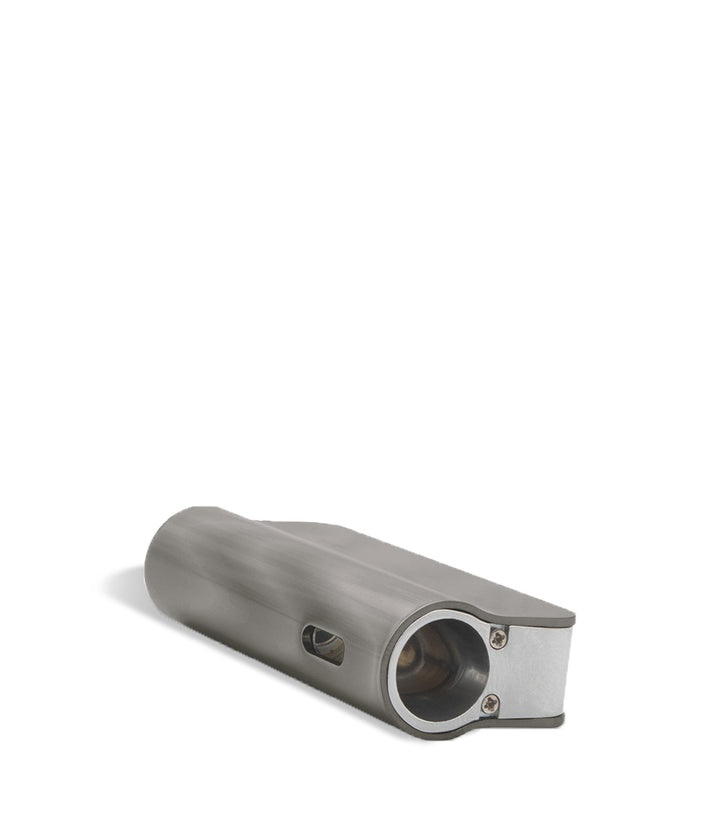 Gunmetal Tech top view Exxus Vape Snap VV Mini Cartridge Vaporizer on white studio background