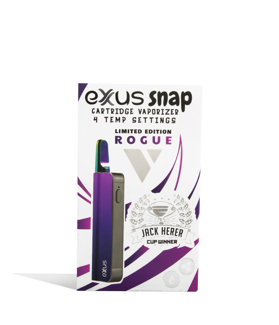 Rogue Packaging Exxus Vape Snap VV Cartridge Vaporizer on white background