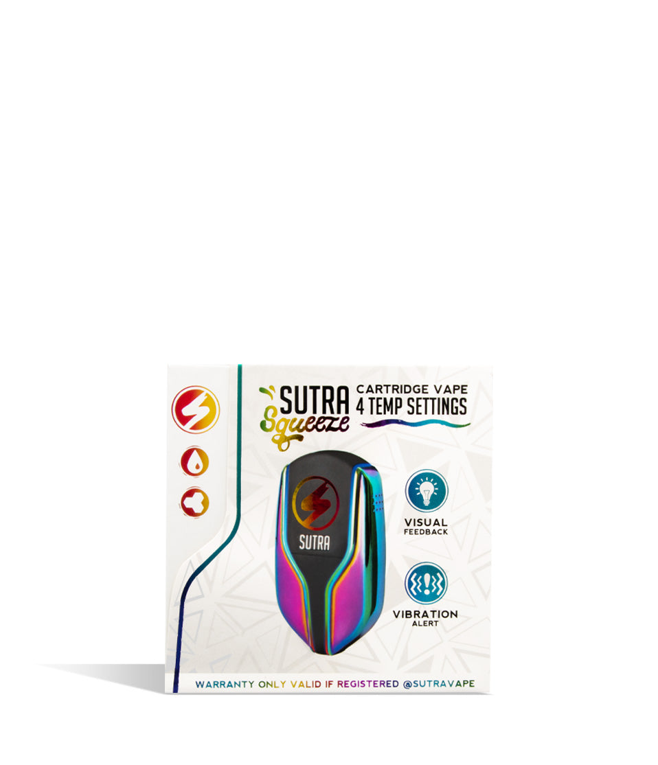 Full Color Sutra Vape Squeeze Cartridge Vaporizer on white studio background