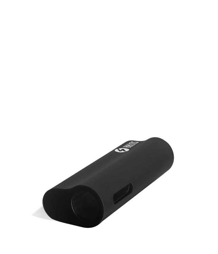 Black top view Sutra Vape Auto Cartridge Vaporizer on white background