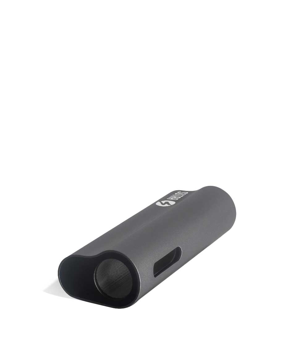 Gunmetal top view Sutra Vape Auto Cartridge Vaporizer on white background