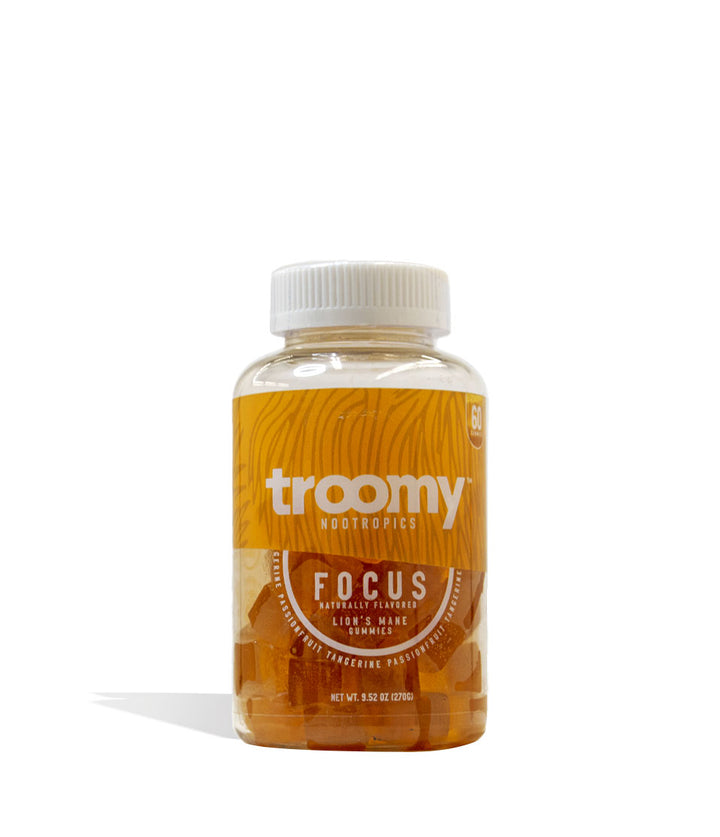 Focus Passionfruit Tangerine Troomy Nootropics Gummies 60pk Front View on White Background