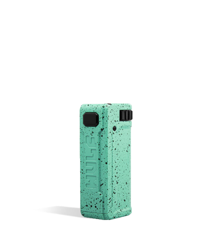 Teal Black Spatter back Wulf Mods UNI S Adjustable Cartridge Vaporizer on white background