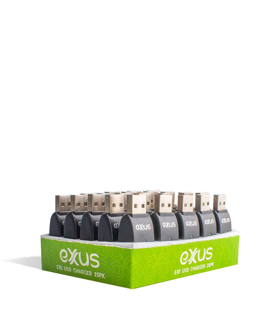 Exxus Vape 510 USB Charger 25pk on white background