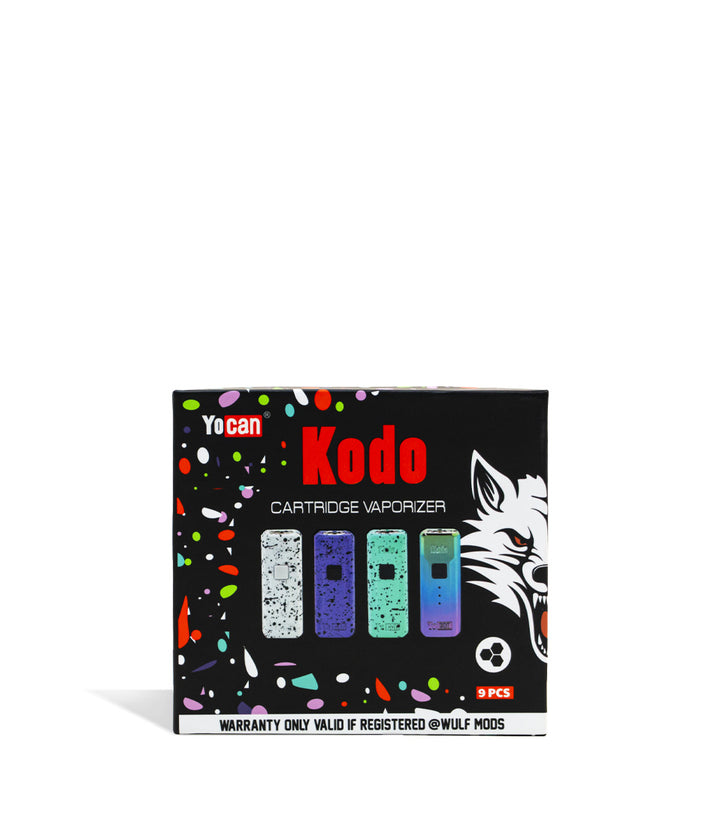 Box front view Wulf Mods Kodo Cartridge Vaporizer 9pk on white background